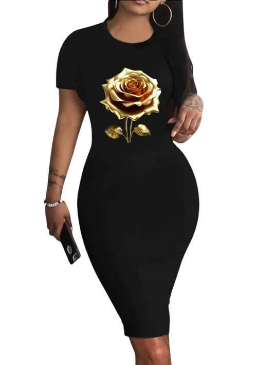 GOLDEN FLOWER DRESS